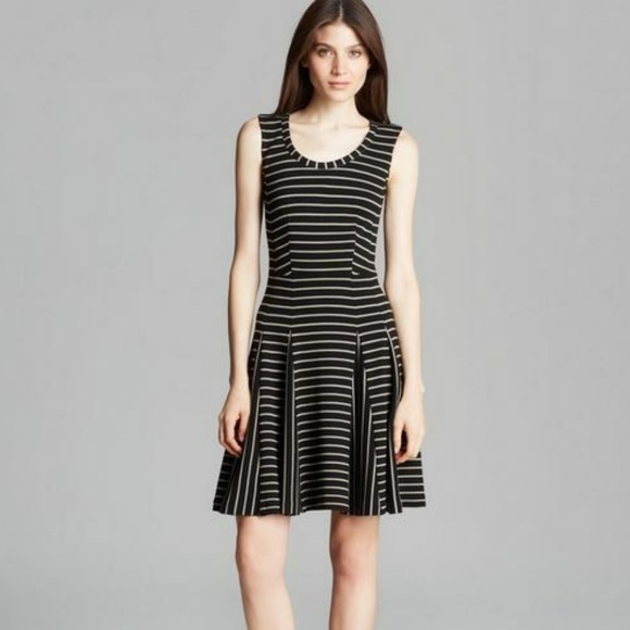 NANETTE LEPORE Fair Game Stripe Pleated dress - Picture 1 of 4